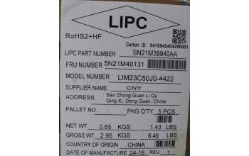 Lenovo 5N21M40131 NB_KYB 4C6TT50N-BK-CHY-JPN