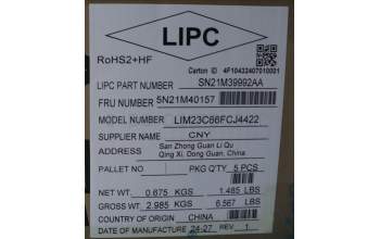 Lenovo 5N21M40157 Keyboard Internal, Canadian French 058, Black, Backlight, w/Number, UK