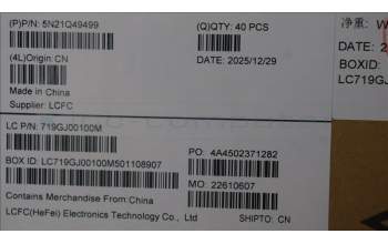 Lenovo 5N21Q49499 NB_KYB 5C6TT5SN-BK-PMX-BEL