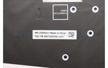 Lenovo 5N21Q49709 Keyboard Internal, US English, Black, Backlight, w/Number