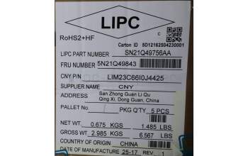 Lenovo 5N21Q49843 NB_KYB 5C6TT5SB-BK-CHY-ITA