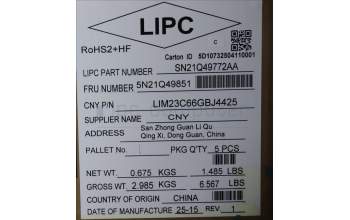 Lenovo 5N21Q49851 NB_KYB 5C6TT5SB-BK-CHY-UKE