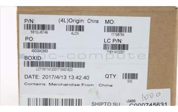 Lenovo 5S10L45749 SCHRAUBE L80T6 MM 2,5 D 2,5 L K 8,0 D NI