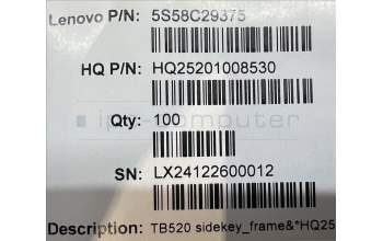 Lenovo 5S58C29375 TB520FU SideKey Frame&*HQ25201008530 CS