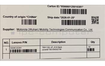 Lenovo 5S58C32281 TB311XU JP_ICHI Back cover&*7601AA002798