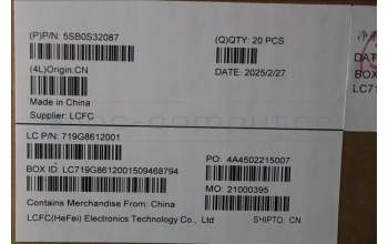 Lenovo 5SB0S32087 SPEAKERINT L 83N3 L+ R