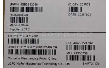 Lenovo 5SB0S32098 SPEAKERINT L 83KY R+L