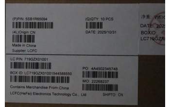 Lenovo 5SB1R65094 SPK,P16VG3,Stero,3209,VC