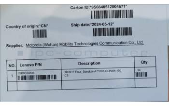 Lenovo 5SB8C24835 TB351F Four_Speakers&*S108-CLP004-100 CS
