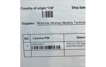 Lenovo 5SB8C29619 TB321FU TOP Spaker Box&*HQ3160001THX0 CS