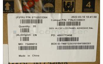 Lenovo 5T10S33364 TAPE Removable Tape C 82UD R&L