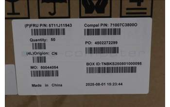 Lenovo 5T11J11943 Removable Tape R+L C 83SC