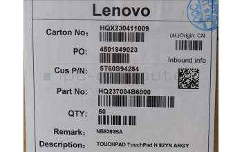 Lenovo 5T60S94284 TouchPad H 82YN ARGY