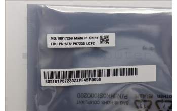 Lenovo 5T61P67230 CS21_3+2bCP, Glass like Mylar, Synaptics PCB, Black, NFC, SOVP&MP, Transimage