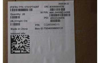 Lenovo 5T61P74297 TOUCHPAD CS25_CP,GLMLR,GR,NFC,TRI,SY