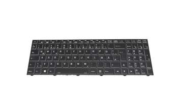 60-80-NJ503-19A-1 original Clevo keyboard DE (german) black/white/black with backlight