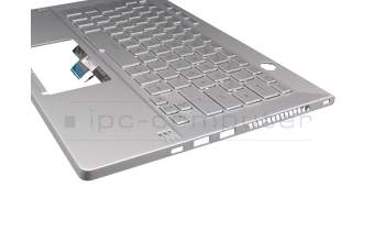 6037B0208613 original Asus keyboard incl. topcase DE (german) silver/silver with backlight