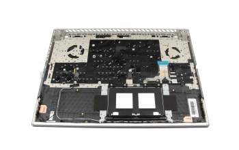 6037B0245113 original IEC keyboard incl. topcase DE (german) black/black/transparent/grey with backlight