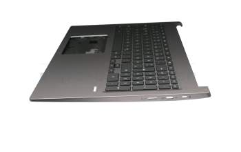 6B.HB1N7.011 original Acer keyboard incl. topcase DE (german) black/grey with backlight