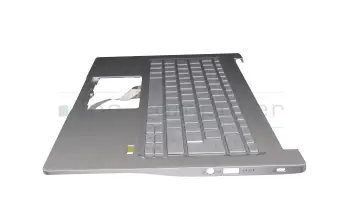 6B.HSEN2.046 original Acer keyboard incl. topcase DE (german) silver/silver with backlight
