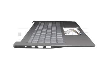 6BA0MN2014 original Acer keyboard incl. topcase DE (german) silver/silver with backlight