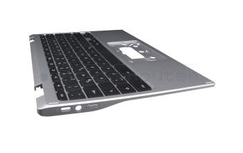 6BHUYN70070 original Acer keyboard incl. topcase DE (german) black/silver