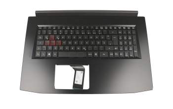 6BQ3DN2011 original Acer keyboard incl. topcase DE (german) black/silver with backlight (1060)
