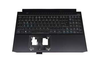 6BQ7XN2014 original Acer keyboard incl. topcase DE (german) black/white/black with backlight (Connection cable 29mm)