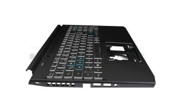 6BQAUN2014 original Acer keyboard incl. topcase DE (german) black/white/black with backlight (Connection cable 16mm)