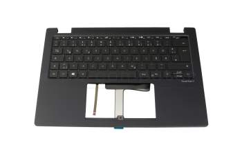 6BVSYN7011 original Acer keyboard incl. topcase DE (german) black/black with backlight