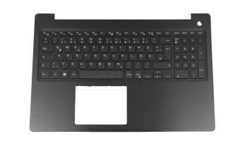 6RW8F original Dell keyboard incl. topcase DE (german) black/black