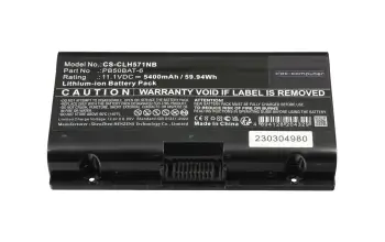 IPC-Computer battery compatible to Clevo PB50BAT-6 with 59Wh