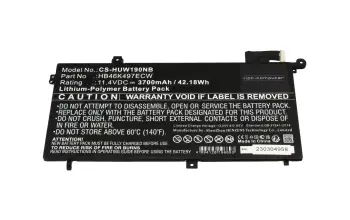 IPC-Computer battery compatible to Huawei HB46K497ECW with 42.18Wh