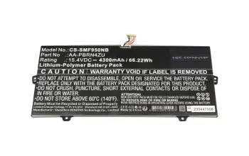 IPC-Computer battery compatible to Samsung BA43-00393A with 66Wh
