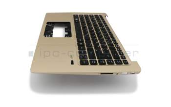 7130050CKC01 original Acer keyboard incl. topcase DE (german) black/gold with backlight