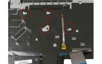 71NFIABO015 original Compal keyboard incl. topcase DE (german) black/silver with backlight (1060)