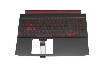 71NHKP2BO015 original Acer keyboard incl. topcase DE (german) black/black/red with backlight