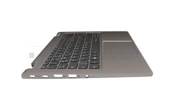 71NJE338029 original Compal keyboard incl. topcase DE (german) anthracite/grey with backlight with smart pen compartment