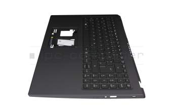 71NJV1BO082 original Compal keyboard incl. topcase DE (german) black/black with backlight