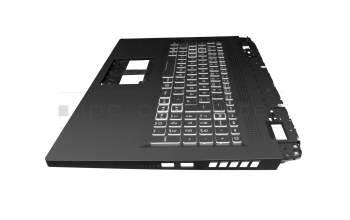 71NJV2BO051 original Compal keyboard incl. topcase DE (german) black/white/black with backlight