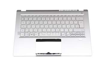 71NK21BO274 original Acer keyboard incl. topcase DE (german) silver/silver with backlight