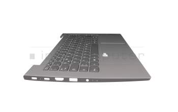 7211310100012 original Lenovo keyboard incl. topcase DE (german) grey/grey with backlight