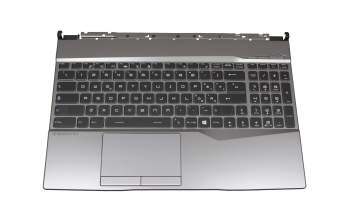 7A7-16U711B-S11 original MSI keyboard incl. topcase IT (italian) black/grey with backlight