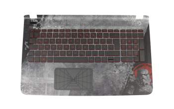 836884-041 original HP keyboard incl. topcase DE (german) black/black with backlight