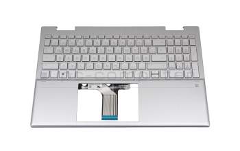 8K2251 original HP keyboard incl. topcase DE (german) silver/silver