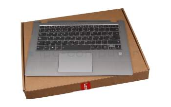 8SSN20Q40750 original Lenovo keyboard incl. topcase SP (spanish) grey/silver with backlight