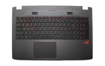 90NB09I3-R31GE0 original Asus keyboard incl. topcase DE (german) black/black with backlight