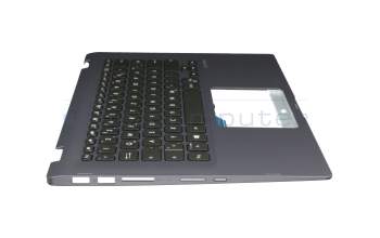 90NB0J71-R31GE0 original Asus keyboard incl. topcase DE (german) black/blue with backlight