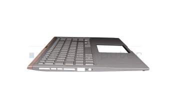 90NB0JX2-R31SF0 original Asus keyboard incl. topcase SF (swiss-french) silver/silver with backlight