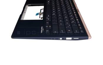 90NB0MP1-R31GE0 original Asus keyboard incl. topcase DE (german) blue/blue with backlight